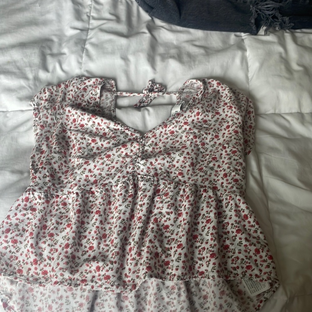 Hollister floral babydoll top